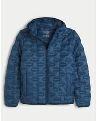 Hollister - Zip-up Hooded Puffer Jacket - Lyst