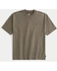 Hollister - Heavyweight Boxy Cotton Crew T-shirt - Lyst