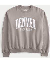 Hollister - Easy Denver Graphic Crew Sweatshirt - Lyst