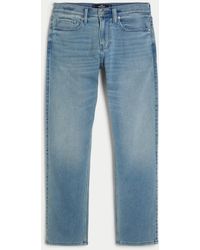Hollister - Just Like Knit Medium Wash Slim Straight Jeans - Lyst