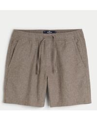 Hollister - Jogger-Shorts aus Leinenmischung, 18 cm - Lyst