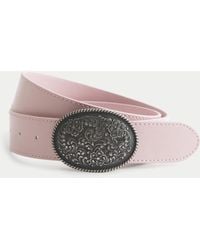 Hollister - Pink Faux Leather Belt - Lyst
