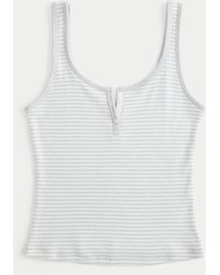 Hollister - Always Cozy Rib Henley Tank - Lyst