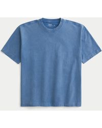 Hollister - Boxy Heavyweight Washed Cotton Crew T-shirt - Lyst