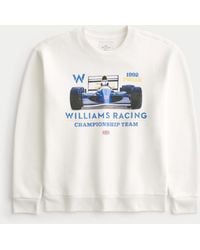 Hollister - Relaxed Williams Racing Graphic Crew Sweatshirt - Lyst