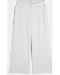Hollister - Ultra Low-rise Linen-blend Super Baggy Pants - Lyst