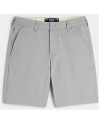 Hollister - Twill Flat-front Shorts 9" - Lyst