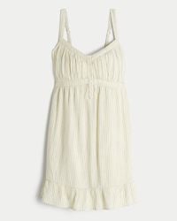 Hollister - Button Front Mini Dress - Lyst