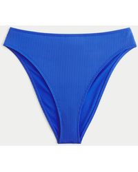 Hollister - Curvy High-leg High-waist Ribbed Cheeky Bikini Bottom - Lyst