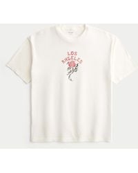 Hollister - Boxy Los Angeles Graphic Tee - Lyst