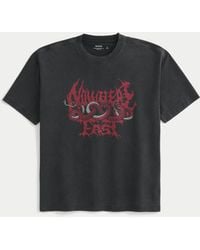Hollister - Boxy Heavyweight Nowhere Fast Graphic Tee - Lyst