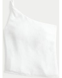Hollister - Linen-blend One-shoulder Top - Lyst