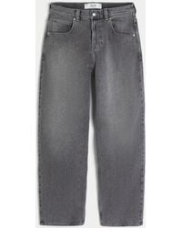 Hollister - Grey Embroidered Studded Skater Baggy Jeans - Lyst