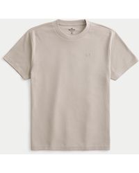 Hollister - Lässiges strukturiertes T-Shirt mit Rundhalsausschnitt - Lyst