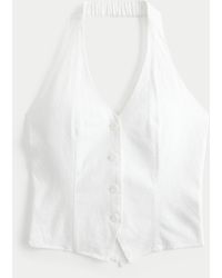 Hollister - Linen-blend Halter Vest - Lyst
