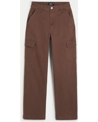 Hollister - Ultra High-rise Twill Cargo Dad Pants - Lyst