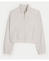 Hollister - Gilly Hicks Active Cooldown Crop Track Jacket - Lyst