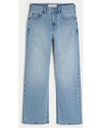 Hollister - Light Wash Baggy Bootcut Jeans - Lyst