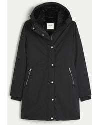 Hollister - Wetterfester Parka mit Kunstpelzfutter - Lyst
