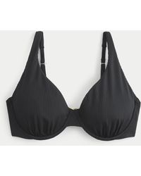 Hollister - Curvy High Apex Ribbed Underwire Bikini Top - Lyst