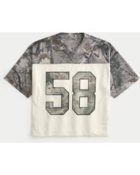 Hollister - Boxy Crop Camo Jersey - Lyst