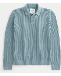 Hollister - Long-sleeve Sweater Polo - Lyst