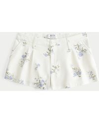 Hollister - Hollister Livvy Low-rise Linen-blend Shorts - Lyst