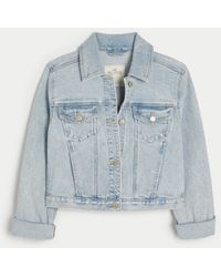 Hollister - Jacke aus Jeansstoff in heller Waschung - Lyst