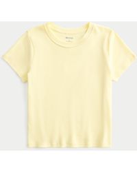 Hollister - 100% Cotton Crew Baby Tee - Lyst