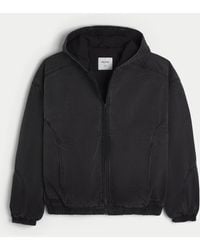 Hollister - Washed Black Denim Skater Jacket - Lyst
