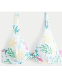 Hollister - Rib High Apex Underwire Bikini Top - Lyst