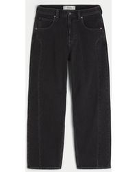 Hollister - Washed Black Seamed Skater Baggy Jeans - Lyst