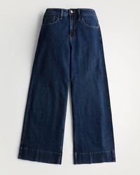 Hollister High-Rise Baggy Jeans mit weitem Bein - Blau