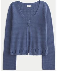 Hollister - Floral Hem Cardigan - Lyst