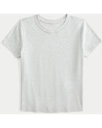 Hollister - 100% Cotton Crew Baby Tee - Lyst