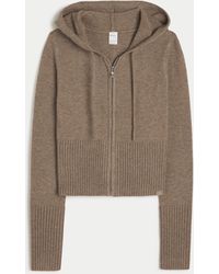 Hollister - Gilly Hicks Sweater-knit Zip-up Hoodie - Lyst