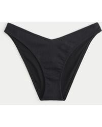 Hollister - Ribbed V-front High-leg Cheeky Bikini Bottom - Lyst