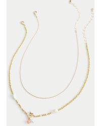 Hollister - Pearl Necklace 2-pack - Lyst
