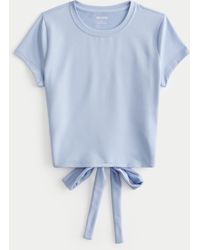 Hollister - Soft Stretch Seamless Fabric Tie-back Baby Tee - Lyst