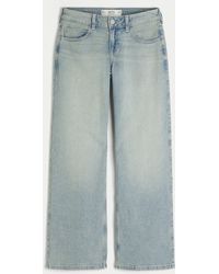 Hollister - Low-rise Y2k Light Wash Baggy Jeans - Lyst