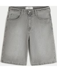 Hollister - Super Baggy Jean Shorts - Lyst