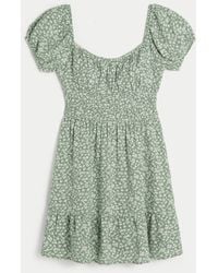 Hollister - Short-sleeve Channeled Waist Mini Dress - Lyst