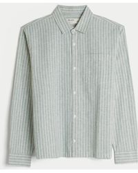 Hollister - Long-sleeve Linen-blend Shirt - Lyst