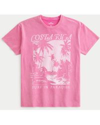 Hollister - Oversized Costa Rica Graphic Tee - Lyst