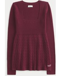 Hollister - Long-sleeve Square-neck Babydoll - Lyst