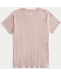 Hollister - Länger geschnittenes T-Shirt mit Rundhalsausschnitt - Lyst