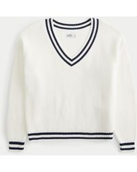 Hollister - Oversized V-neck Sweater - Lyst