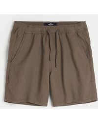 Hollister - Textured Cotton Pull-on Shorts - Lyst