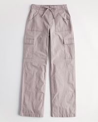 Hollister Adjustable Rise Baggy Parachute Pants in Green | Lyst UK