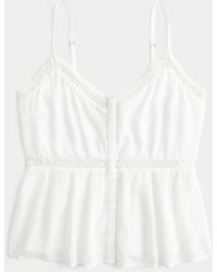 Hollister - V-neck Babydoll Tank - Lyst